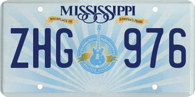 MS license plate ZHG976