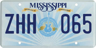 MS license plate ZHH065