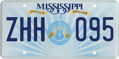 MS license plate ZHH095