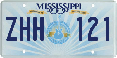 MS license plate ZHH121