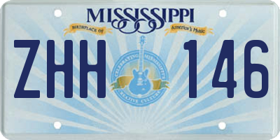 MS license plate ZHH146