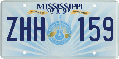 MS license plate ZHH159