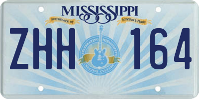 MS license plate ZHH164