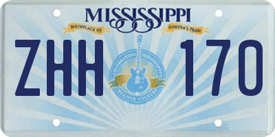MS license plate ZHH170