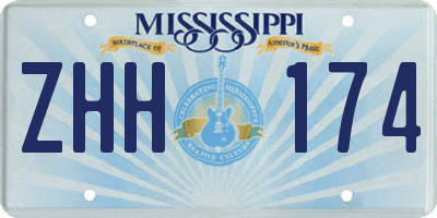 MS license plate ZHH174