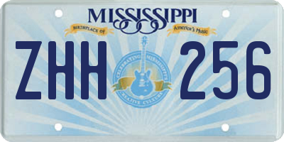 MS license plate ZHH256