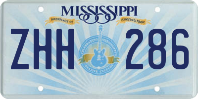 MS license plate ZHH286