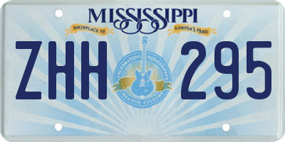 MS license plate ZHH295