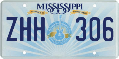 MS license plate ZHH306