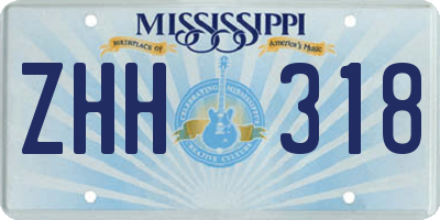 MS license plate ZHH318