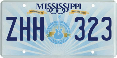 MS license plate ZHH323