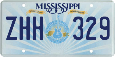 MS license plate ZHH329