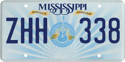 MS license plate ZHH338