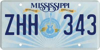 MS license plate ZHH343