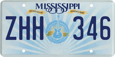 MS license plate ZHH346