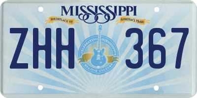 MS license plate ZHH367
