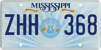 MS license plate ZHH368