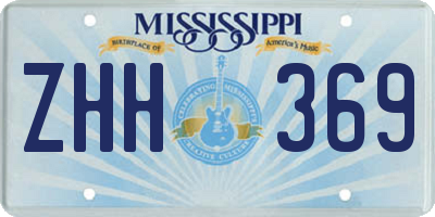 MS license plate ZHH369