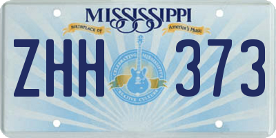 MS license plate ZHH373