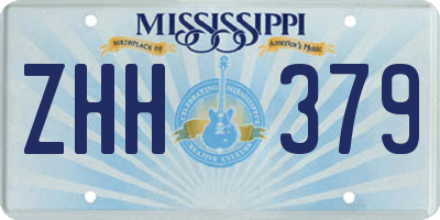 MS license plate ZHH379