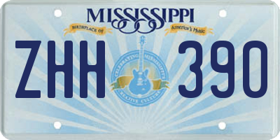 MS license plate ZHH390