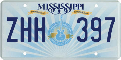 MS license plate ZHH397