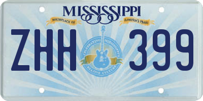 MS license plate ZHH399