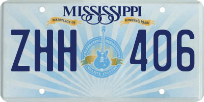 MS license plate ZHH406