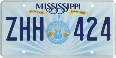 MS license plate ZHH424
