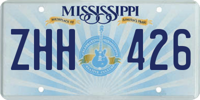 MS license plate ZHH426