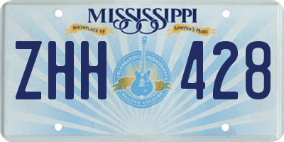 MS license plate ZHH428