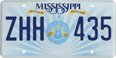 MS license plate ZHH435