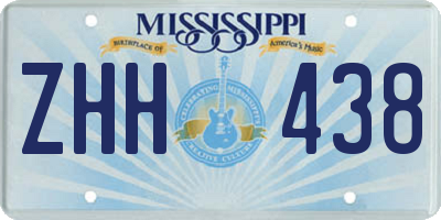 MS license plate ZHH438