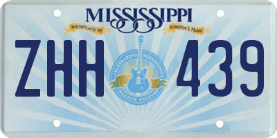 MS license plate ZHH439