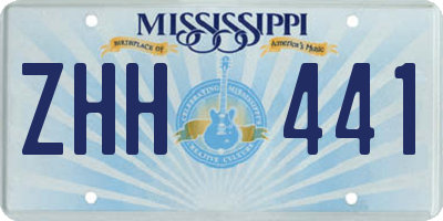 MS license plate ZHH441