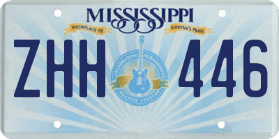MS license plate ZHH446