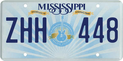 MS license plate ZHH448