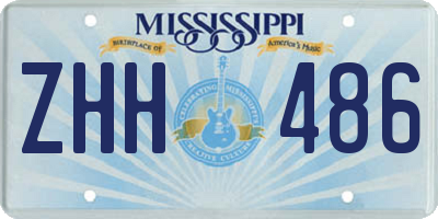 MS license plate ZHH486