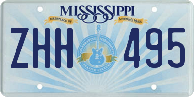 MS license plate ZHH495