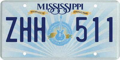 MS license plate ZHH511