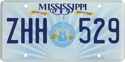 MS license plate ZHH529