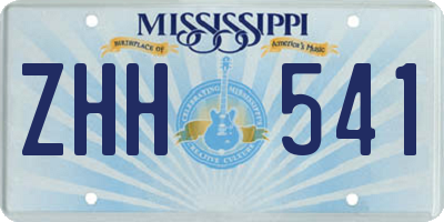 MS license plate ZHH541