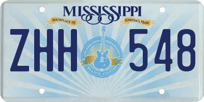 MS license plate ZHH548