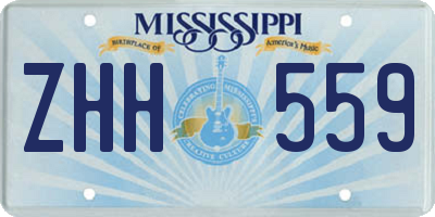 MS license plate ZHH559