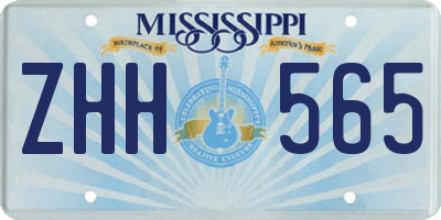 MS license plate ZHH565