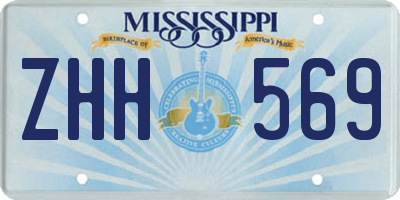 MS license plate ZHH569