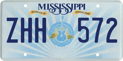 MS license plate ZHH572