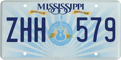 MS license plate ZHH579