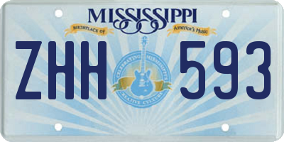 MS license plate ZHH593
