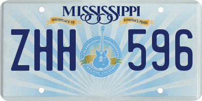 MS license plate ZHH596